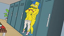 The Simpsons Marge x Bart Simpson Sex Porn Hentai Hot Horny Animation Cumming