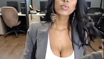 My secretary shows me her big boobs after work