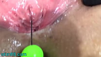 Milf Peehole Fuck with dick toy and Tap into Urethra with Milk to Drinking