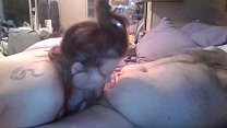 Wife sucking my cock after watching some porn