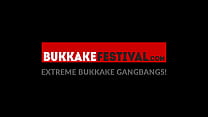 Bukkake MILFs in lingerie blowing cocks