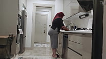 My dick got hard when I saw my stepmom big ass. My big-ass stepmom wanted to cook for me when my stepfather wasn't there again. So I accepted it so that my big ass could be in front of my eyes.