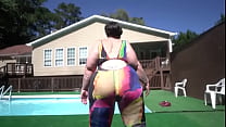 ItsKylieBBW Point of View by the pool with BBC