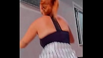 Naughty redhead girl sexy ass