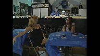 Sexy brunette rides massive cock by her twat on the table