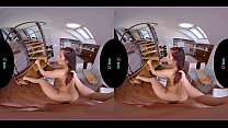Petite brunette gets fucked in virtual reality POV