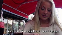 Amateur blonde from public cafe to fucking apartment