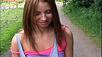 Tattooed girl fucked in a park