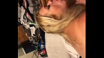 Blonde BBW gets her throat fucked and pussy pounded