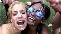 Jada Fire and Mia Bang get arsed fucked followed by multiple facials