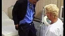 Blonde german mature nurse sucks patient after treatment Busty Milf