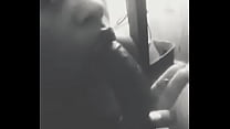 Girlfriend Smoking and sucking my dick