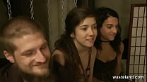 Bohemian Hipster Group Watches Fishnet Clad Sub Facialized