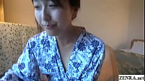Japanese real life lesbian friends film themselves having sex featuring stripping out of hotel supplied yukatas for kissing and fingering with English subtitles