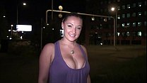 Big tits star Krystal Swift is going to a public sex dogging gang bang orgy