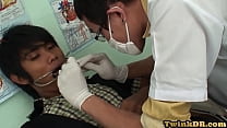 Skinny Asian patient mouth spermed after sex