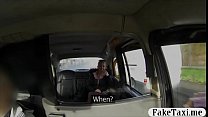 Hot blond passenger sucks off and nailed in the taxi