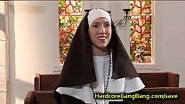 Nun double penetration fucked in Church