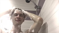 The Horny Boy Cumming in a Hot Shower / Sexy / Huge Cock