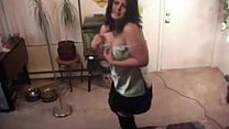 Chubby Housewife Doing A Striptease