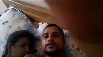 Indian mature couple in bed