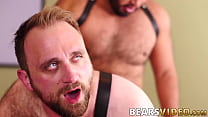 Cutie takes dick from a big hunky bear