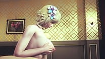 Genshin Impact Hentai - Lumine masturbating with boobs & sexgroup