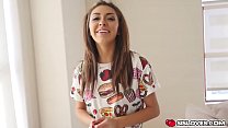 Cutie horny babe Kara Faux loves a big dick for her pussy