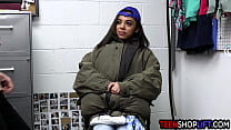 Teenshoplift.com - Young and dumb latina shoplifter gets caught with stolen items on her