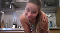 Hot Taissia Shanti undresses sexy in her kitchen GB015