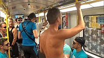 Naked guy in the subway of Berlin
