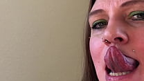 Green Eyed Goddess Bunnie Lebowski Plays With Tongue And Uvula