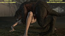 Resident Evil female getting fucked hard by ugly creature in 3D porn clip