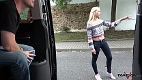 Blonde with one shoe fuck stranger for promise buy new one