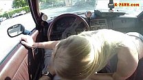 Blonde whore sells her car and pounded in the pawnshop
