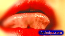 Extreme closeup on cumshots in mouth and lips