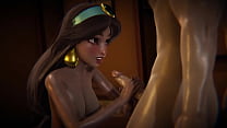 Aladdin - Jasmine in Arabian Porn Nights - Handjob and sex