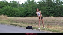 Tall Skinny Hitchhiker Hermoine Granger Gets A Ride And A Very Hard Banging