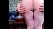 Red mini skirt nylon stockings bubble butt