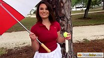 Sexy tennis instructor canceled her practice for some huge cock