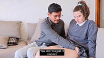 Stepdad shows his innocent stepdaughter how to fuck