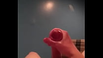 Solo POV male masturbating cumshot short real amateur huge big throbbing cock gushing jizz after a night out partying in 707