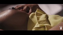 Skinny busty ebony chick romantic sex with her lover