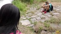 HUNT4K. Kind guy helps poor couple with cash for passionate sex