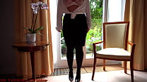 sexy secretary having sex meeting with the boss in front of a hotel window - business-bitch