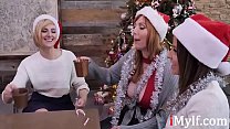 Redhead MILF Makes All Her Besties Orgasm On Christmas