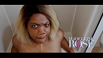 Ebony hooker drinks urine and gets sperm on face