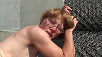 Granny In Glasses Face Showere With Cum