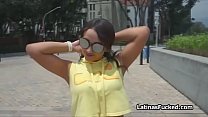Hot Latina amateur on sex casting