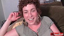 Orgasm for Incredibly Cute Little Curly Hairy Chick